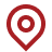 Minimalist location pin icon with a hollow center.