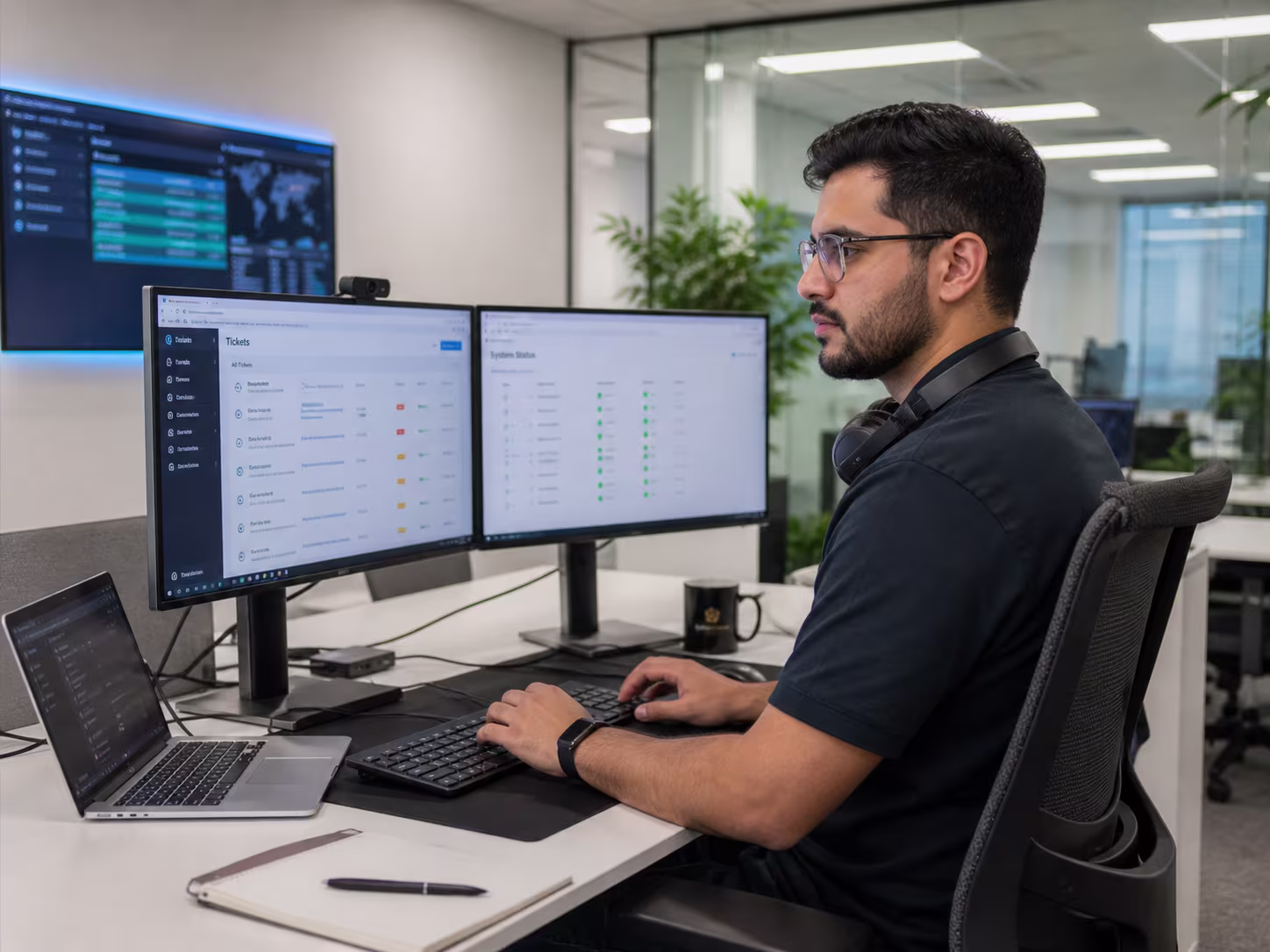 IT Support Technician in Modern Office