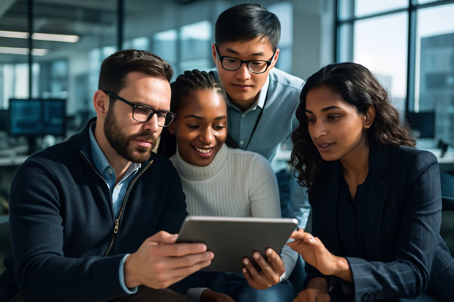 Diverse IT team planning project