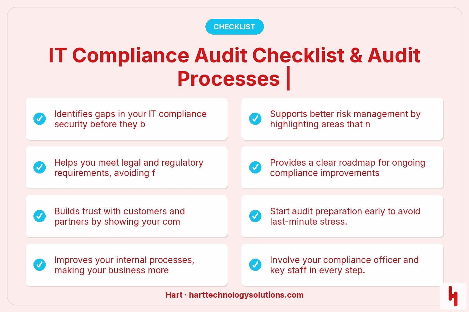 IT Compliance Audit Checklist & Audit Processes |