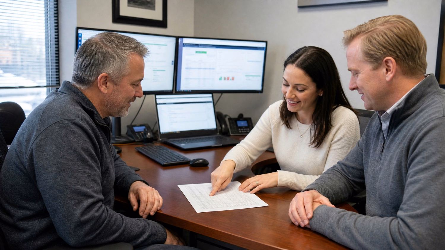 Business meeting, diverse team discussing strategy