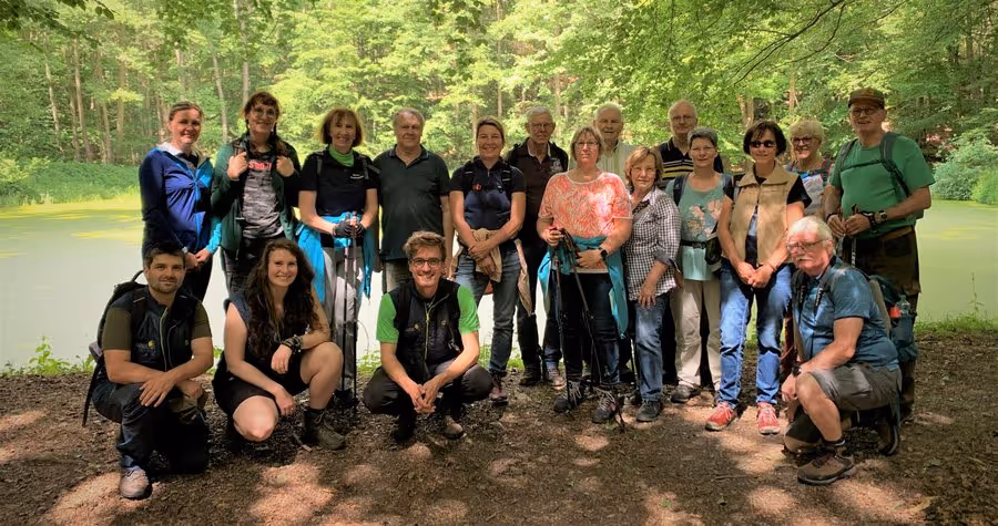 Gruppenfoto der Wandernden