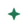 A green star symbol centered within a white circular background.
