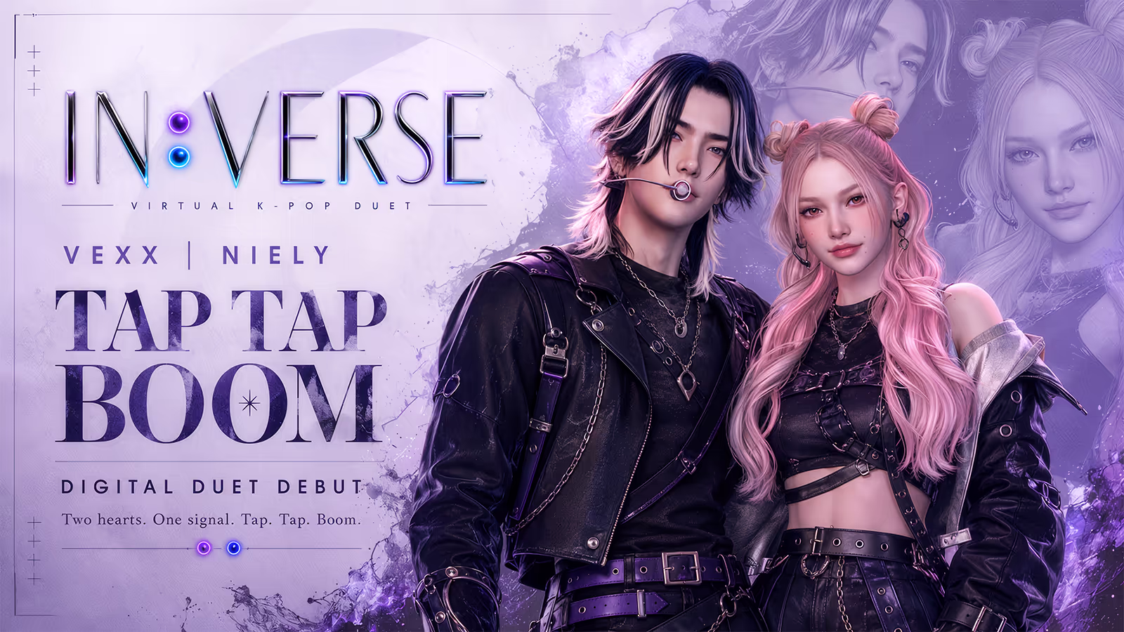IN:VERSE debut promotional artwork featuring Vexx and Niely