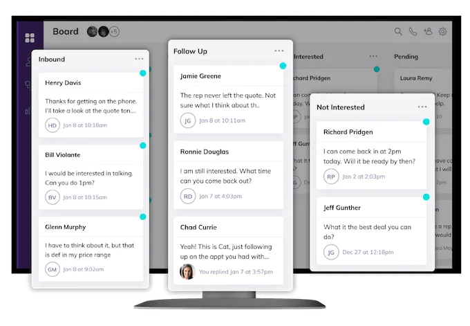 trello style conversation ui