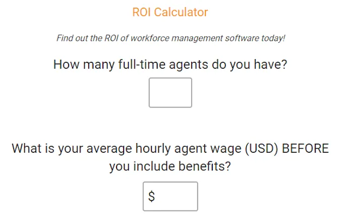call center trends - roi calculator