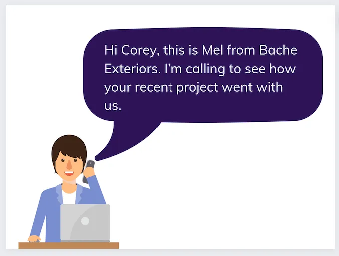 happy calls outreach example