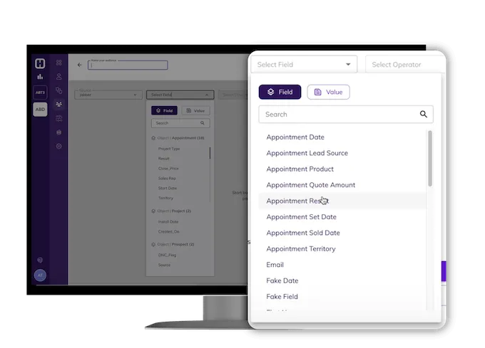 hatch audience builder- field picker