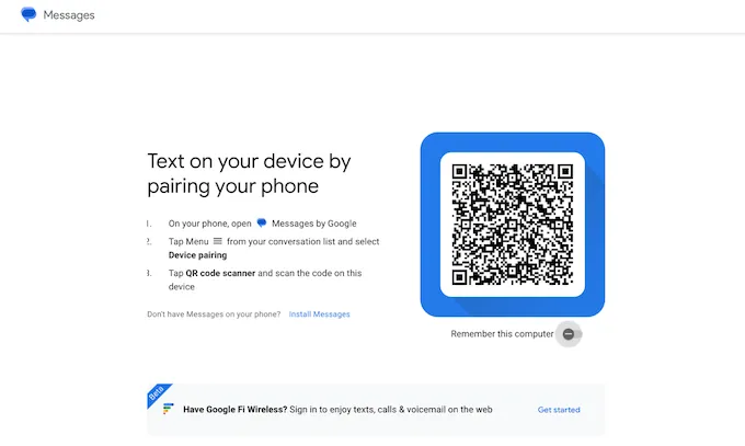 how to send a text message from a computer - pairing android with Google