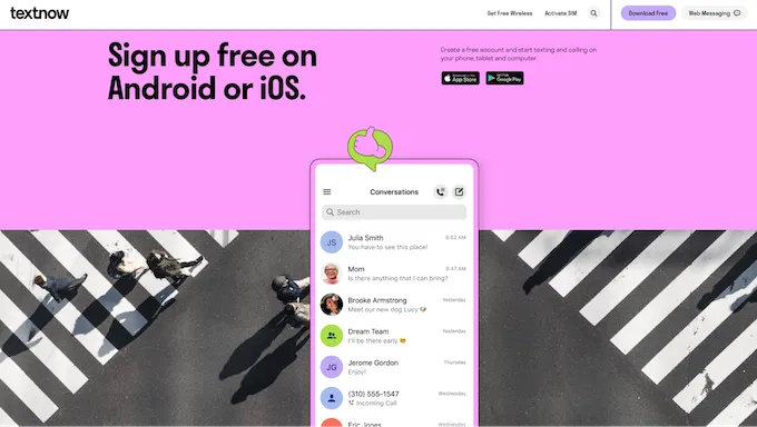 how to send a text message from a computer - textnow app