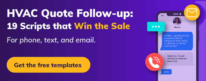 HVAC quote follow up scripts