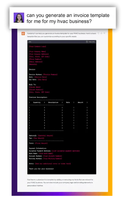 example of things other than content for generative ai