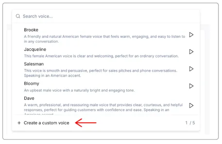 how to create a custom AI voice in hatch