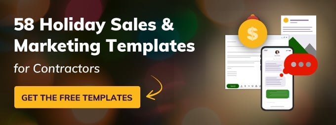 holiday sales and marketing templates for contractors