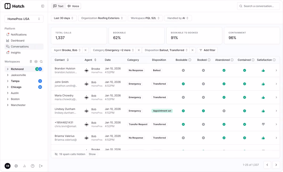 hatch - conversational analytics dashboard