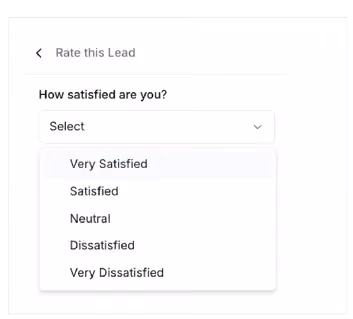 google lsa lead rating in hatch - choose a rating