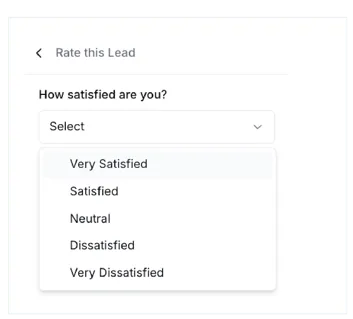 google lsa lead rating in hatch - choose a rating