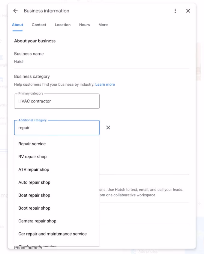hvac marketing shoulder season guide - google business profile categories