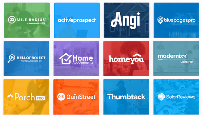 how to choose a lead aggregator - home improvement lead aggregator logos