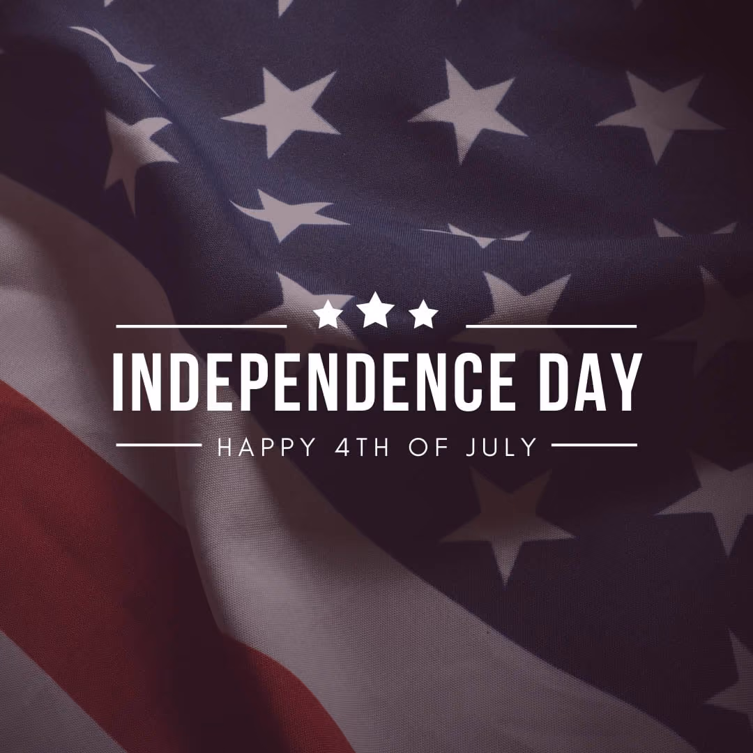 4th of july messages and social posts - independence day instagram graphic
