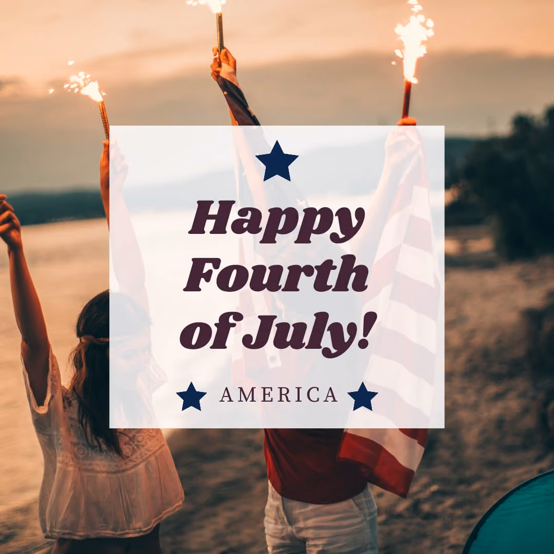 4th of july messages and social posts - instagram image of celebrating the fourth