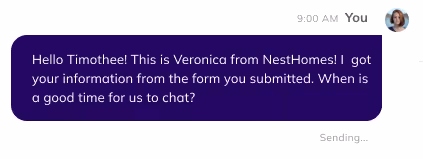 the sending delivery status