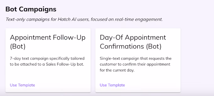 hatch bot templates