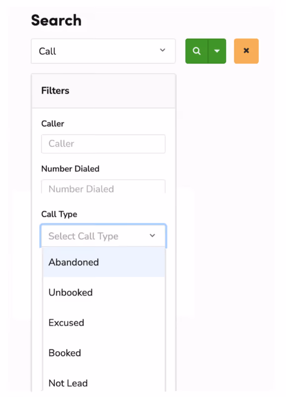 call statuses in servicetitan