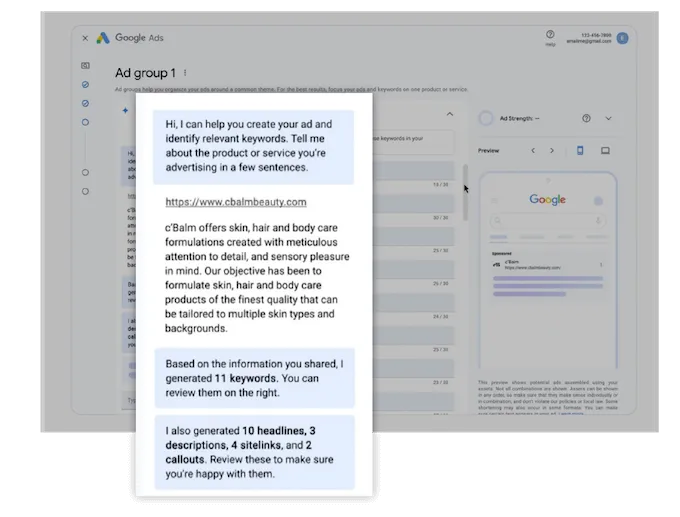 best free ai tools for contractors and call centers - google ads chat assist