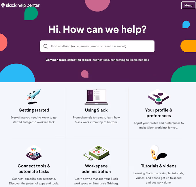 sample self service page