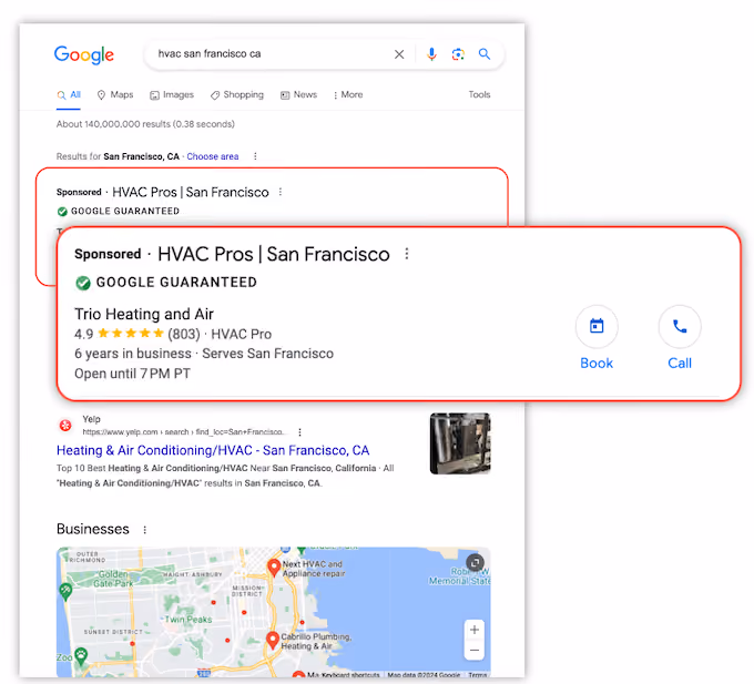 example of sponsored ad placement