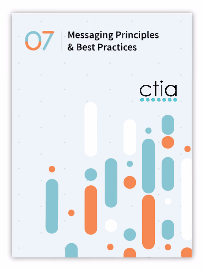 CTIA messaging best practices guide cover