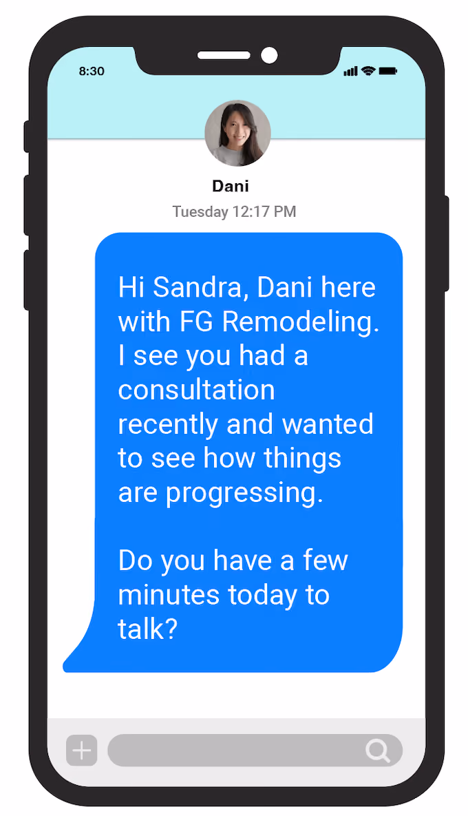 sample nurture text