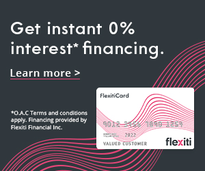 Get instant 0% interest financing. Learn more.