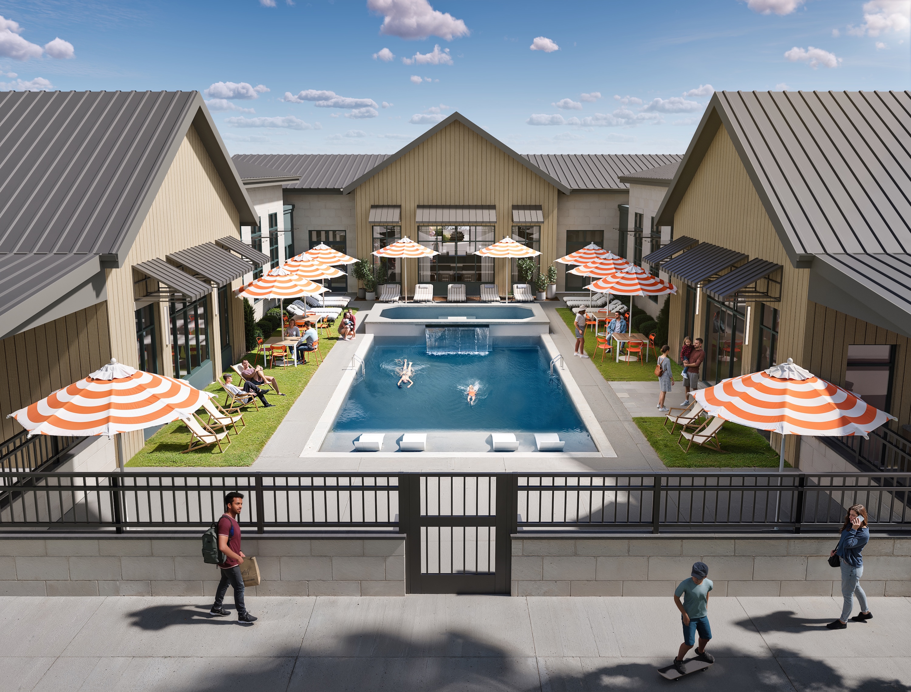 Exterior of pool rendering