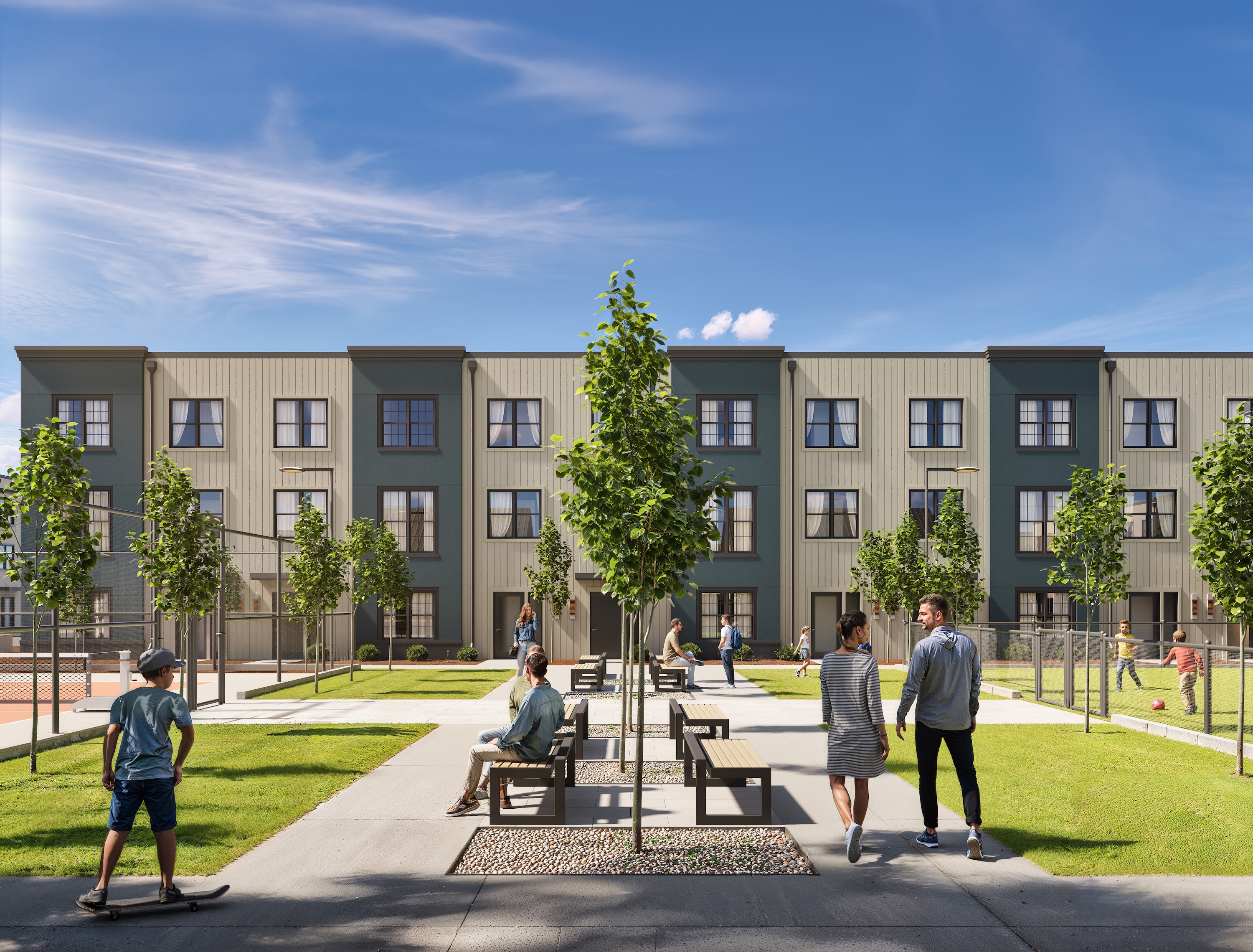 Exterior courtyard rendering