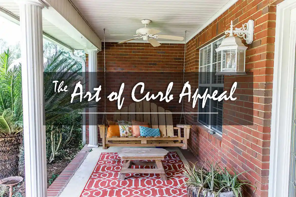 well decorated front porch
