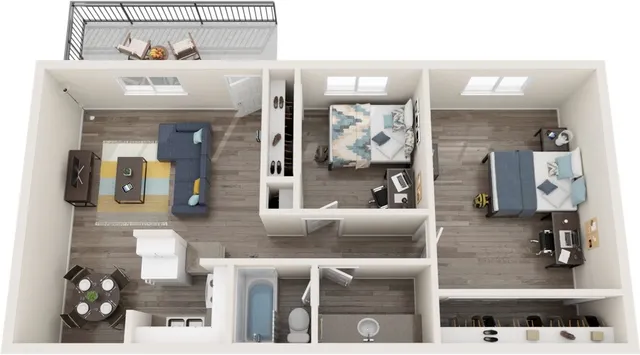 2x1 floor plan layout