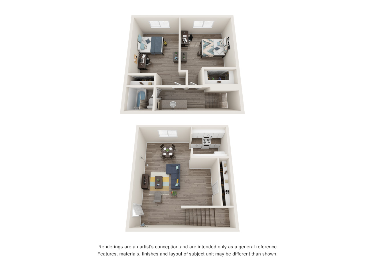 2x2 Triad floor plan layout