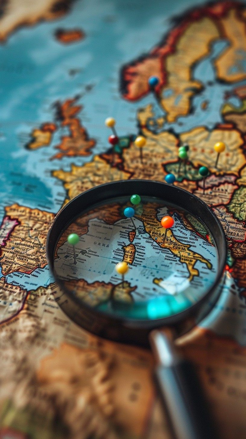 Choosing study abroad destinations on world map