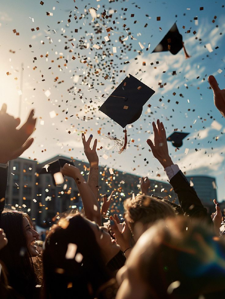 Students celebrating graduation symbolizing applying to universities abroad