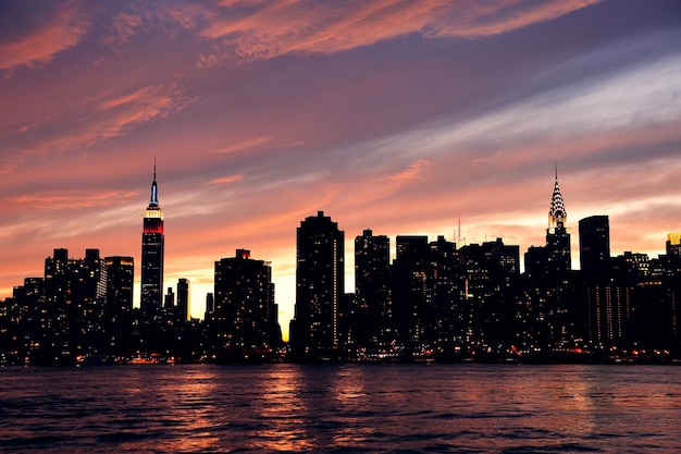 New York City skyline at sunset representing study abroad opportunities in the United States