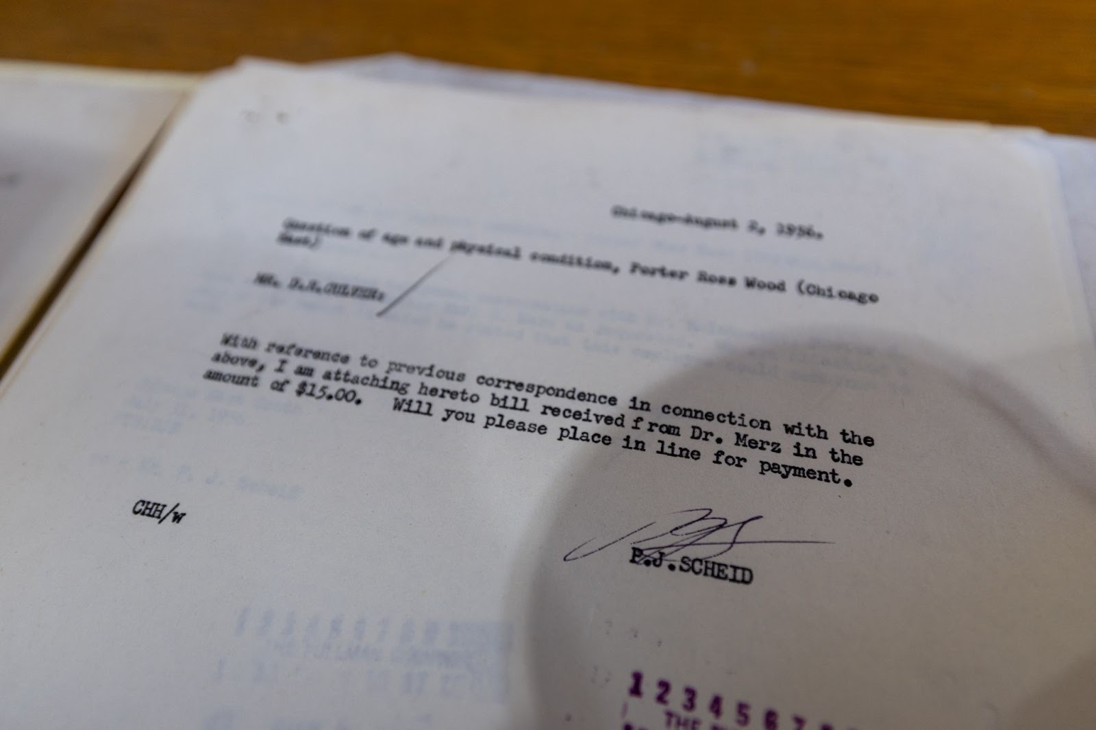 doctor's note for a pullman porter showing payment