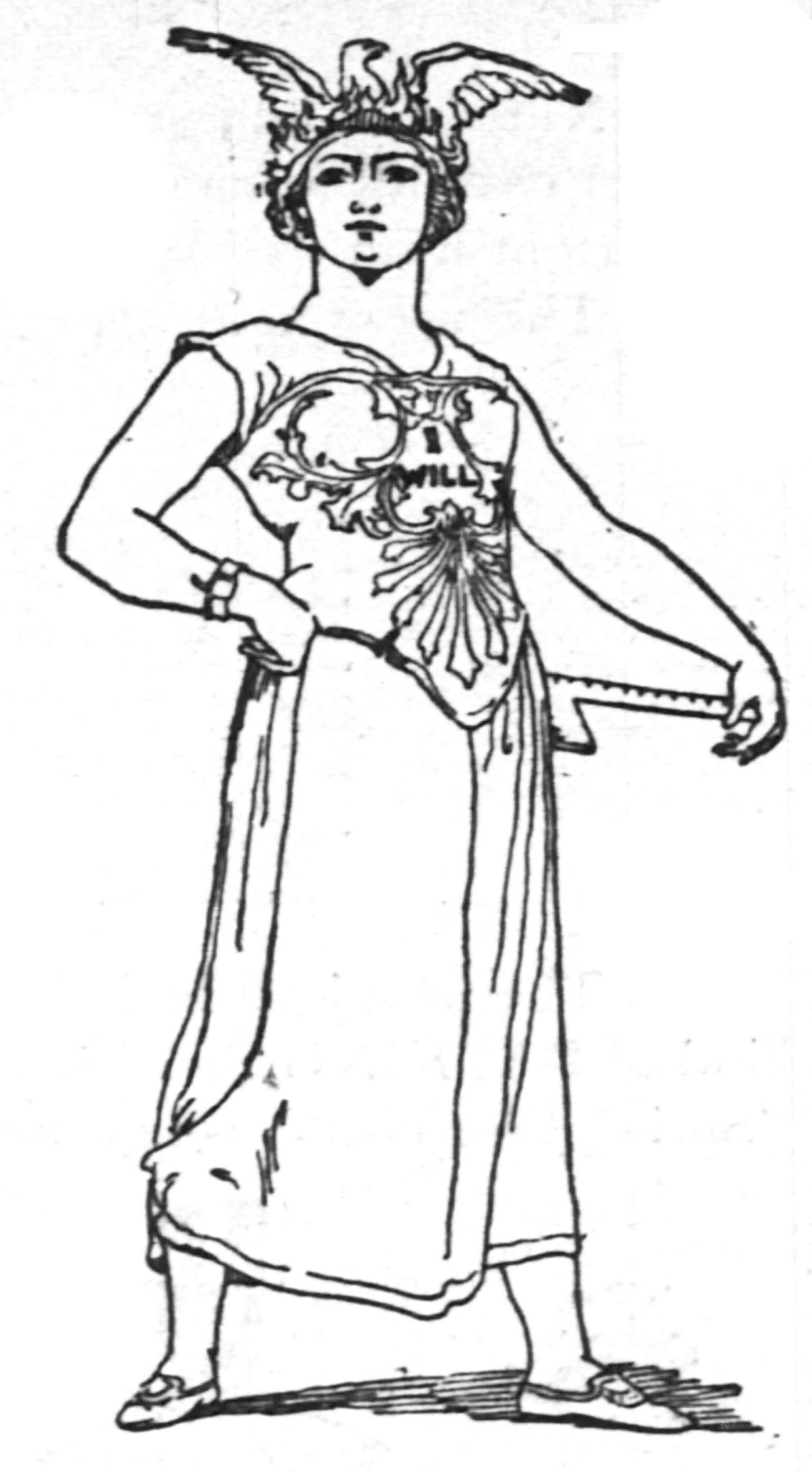 original winning sketch of the I WIll Woman in chicago
