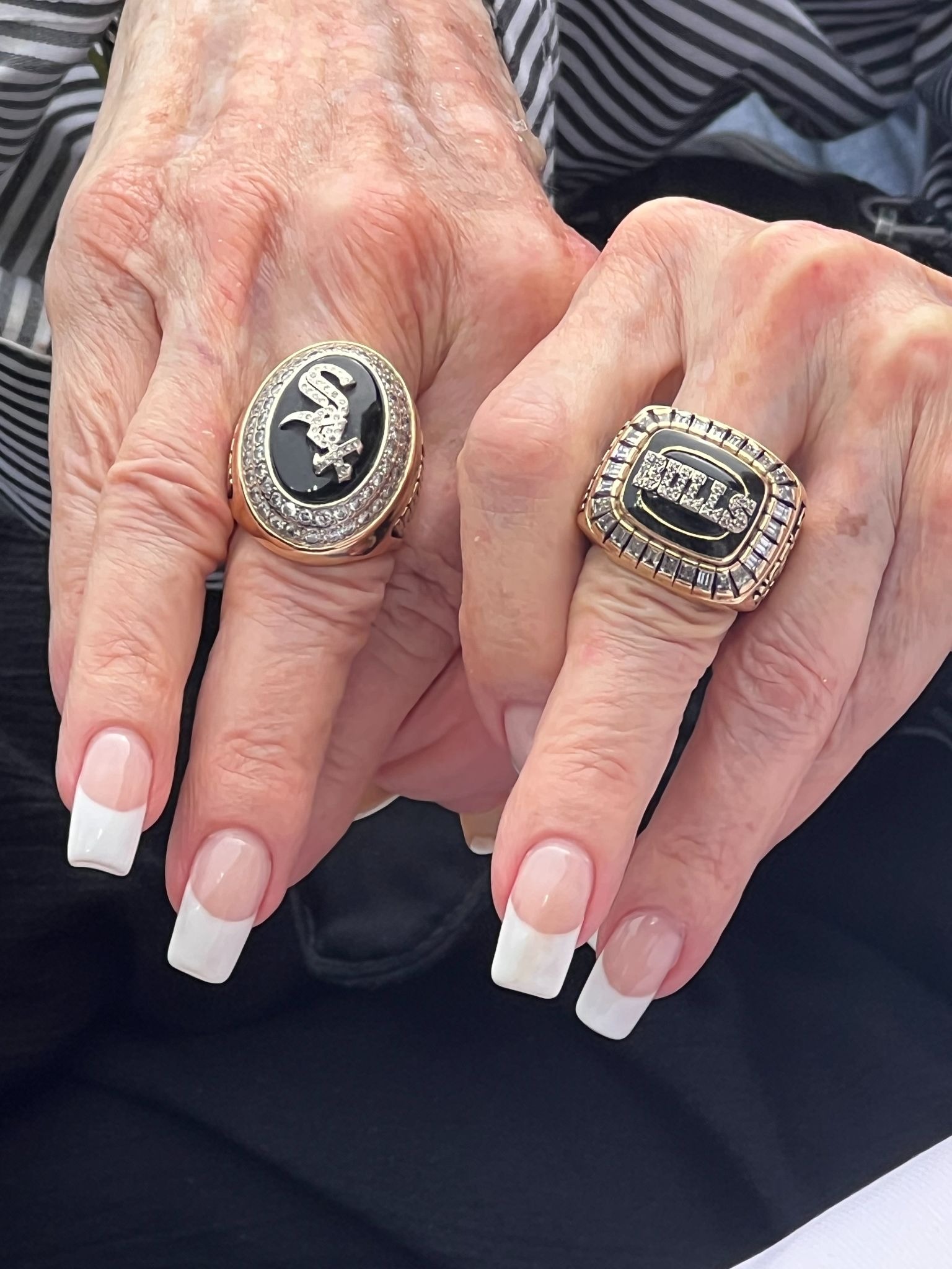 white sox championship ring and chicago bulls championship ring