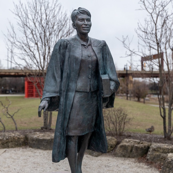 first statue of a woman in chicago judge laura liu erected in 2017