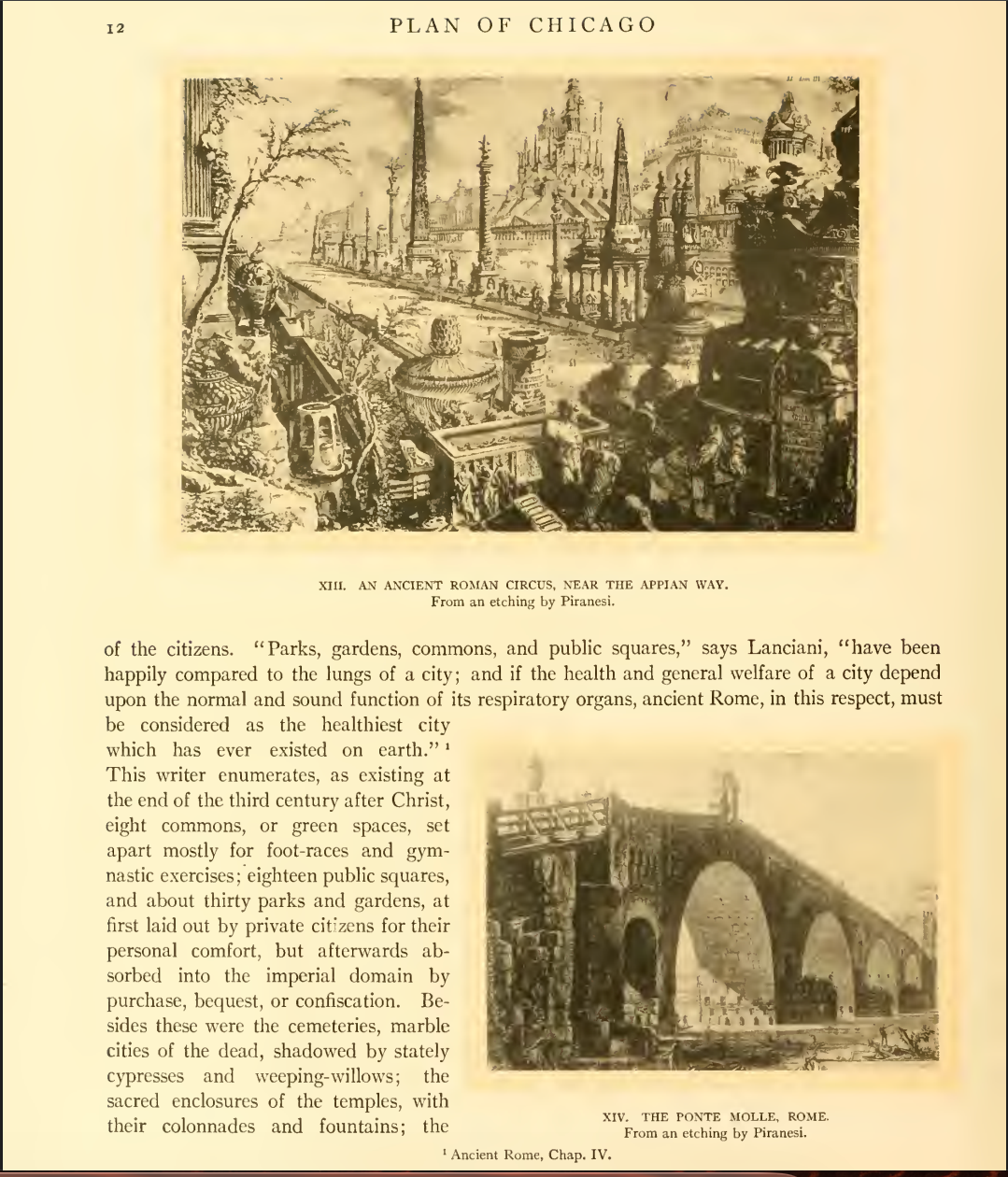 page from the plan of chicago 1909 by daniel burnham and edward bennett