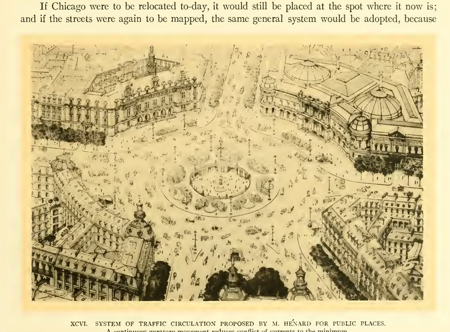 1909 plan of chicago streets within the city
