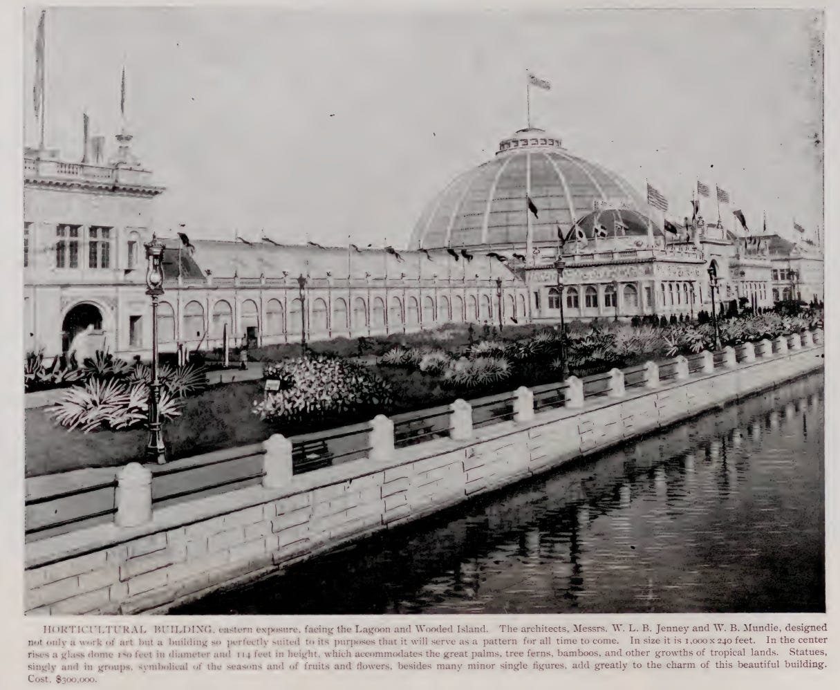 image of the horticultural building at the world's columbian exposition 1893