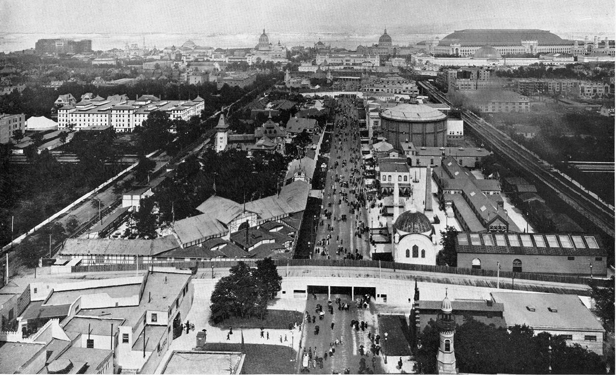 Aerial shot of the world's fair columbian expo